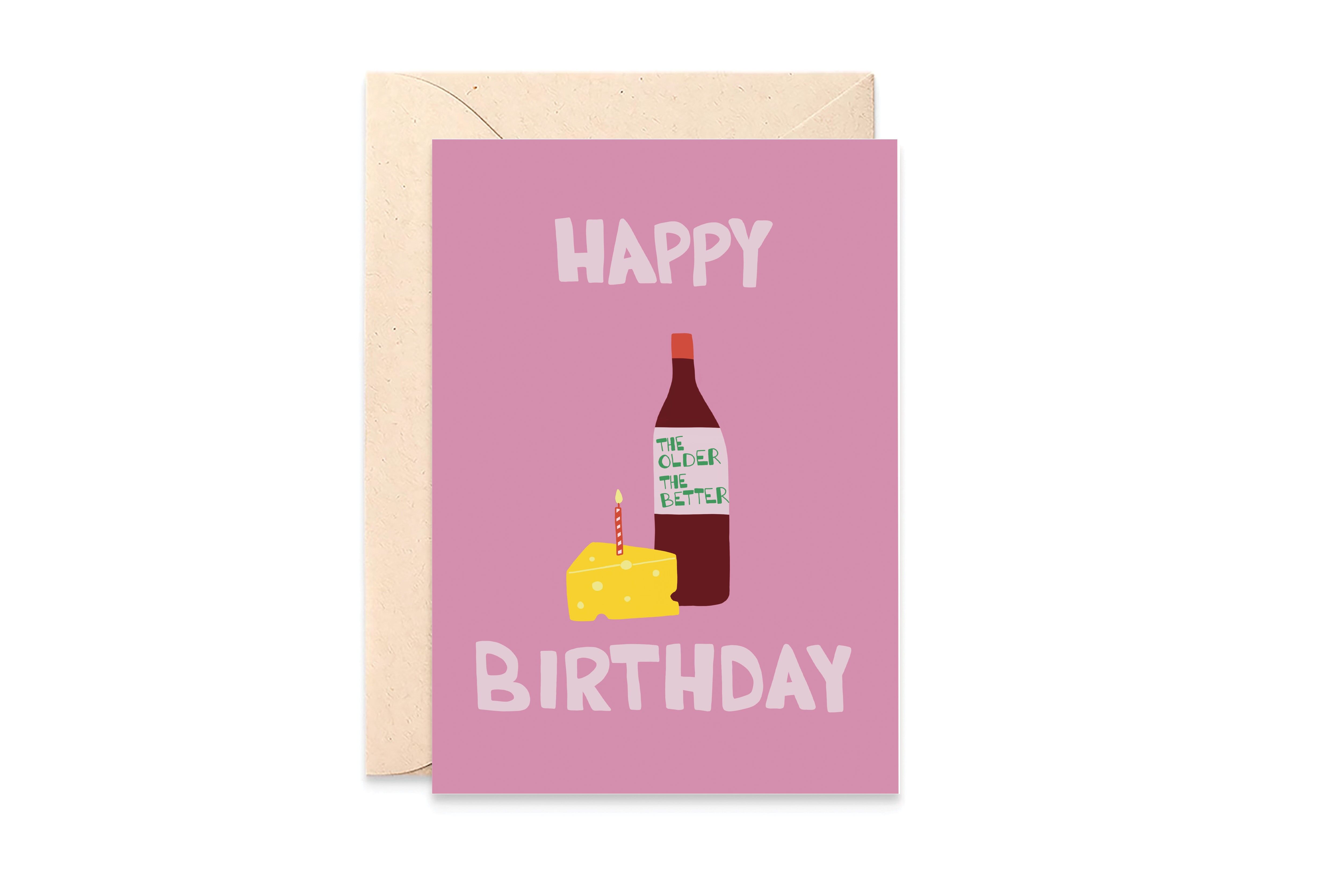 Geburtstagskarte „Je älter, desto besser“