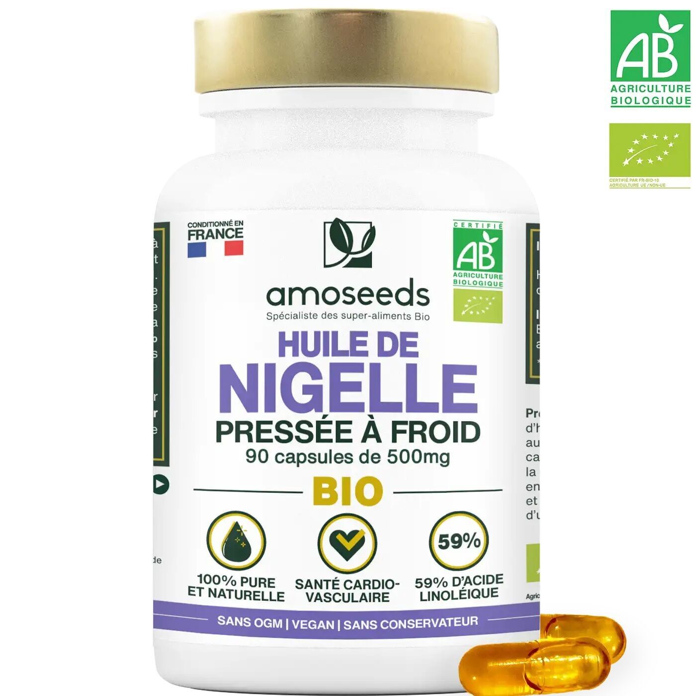 Huile de Nigelle Bio | 90 capsules