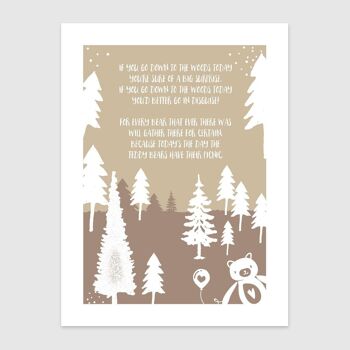 Teddy Bear Picnic Wall Art Print A4 et A3 3