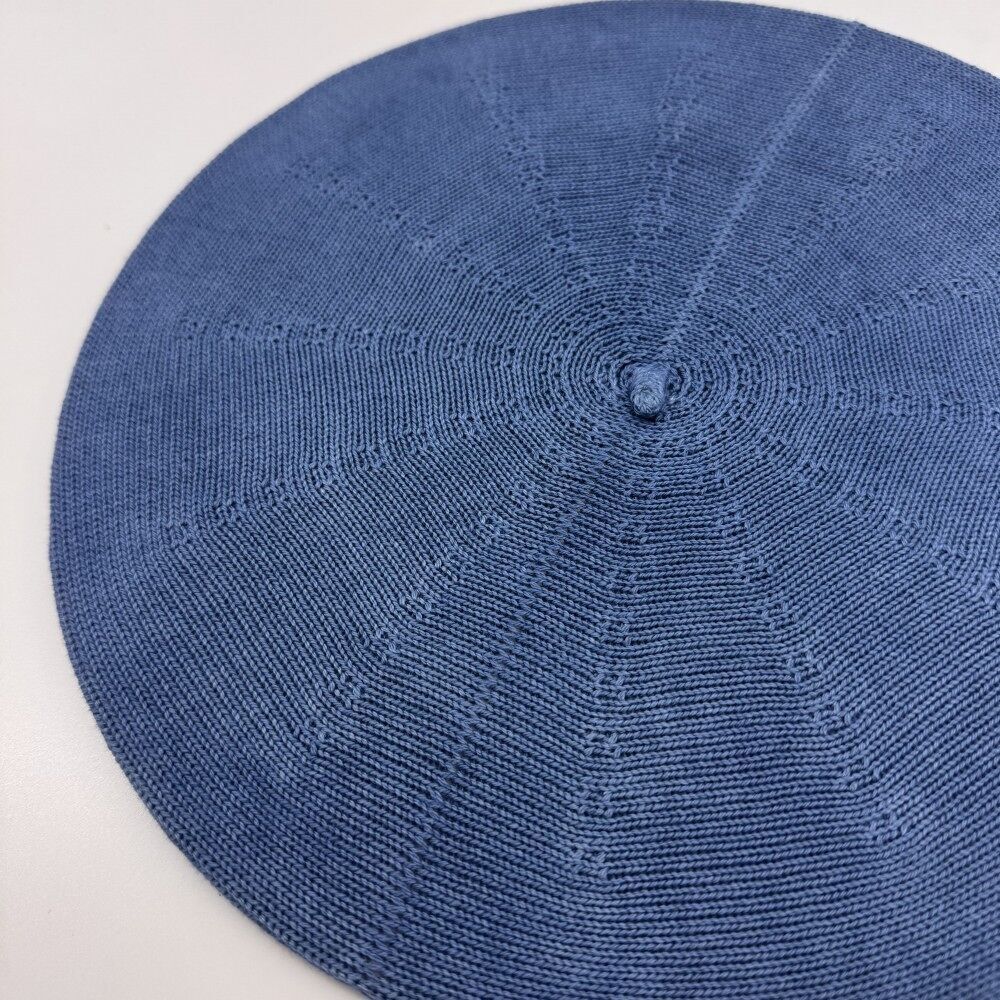 Béret 100% Coton BIO Bleu Fleur de Pastel