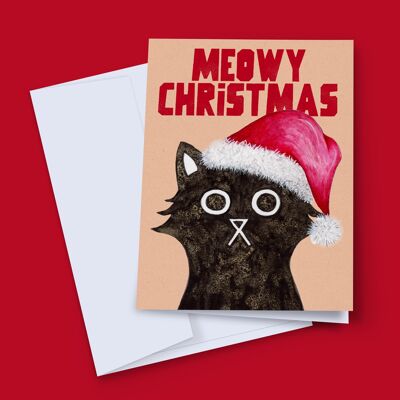 CARTOLINA DI NATALE MEOWY