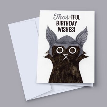 CARTE D'ANNIVERSAIRE THOR CAT