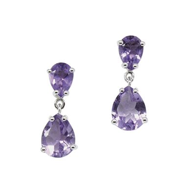 Small Earrings with Amethysts