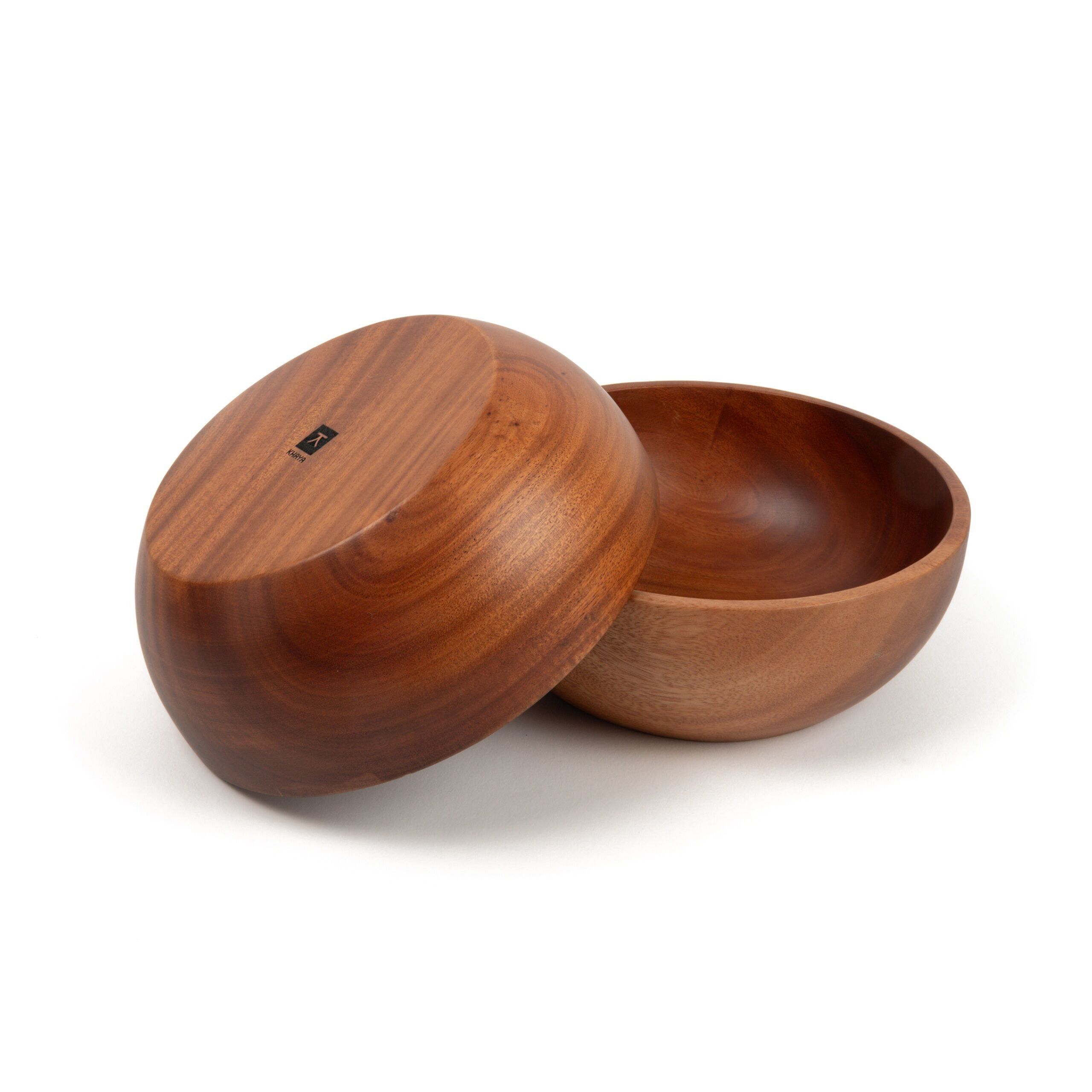 Serving Bowl - Khaya Wood - Handmade Tableware - Eco-friendly