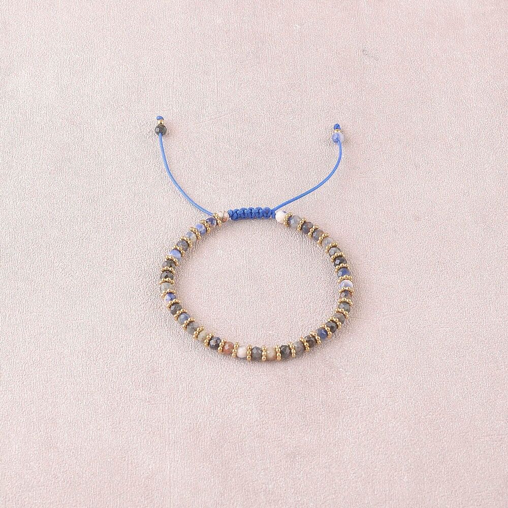 Bracelet - fermoir coulissant, pierres naturelles