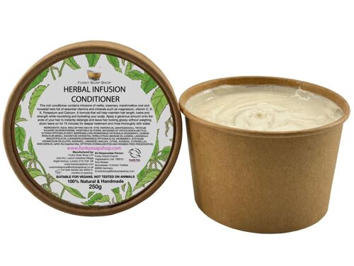 Herbal Infusion & Vitamin E Hair Conditioner, Kraft Tub 250ml, Plastic Free