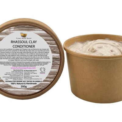 Rhassoul Clay Hair Conditioner, Kraft Tub Of 250ml, Plastic Free
