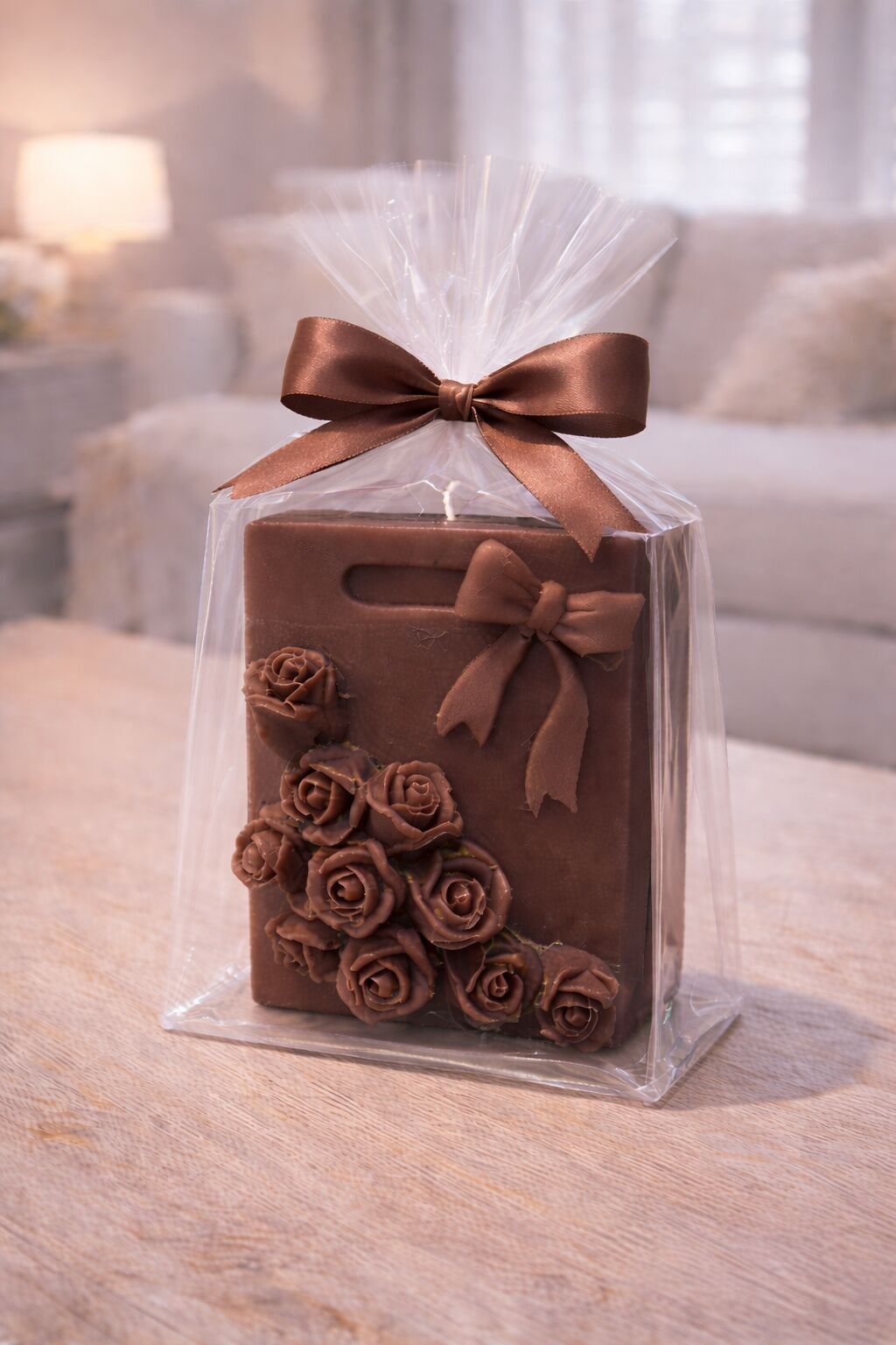 Bougie- sac à Fleur- Parfumé