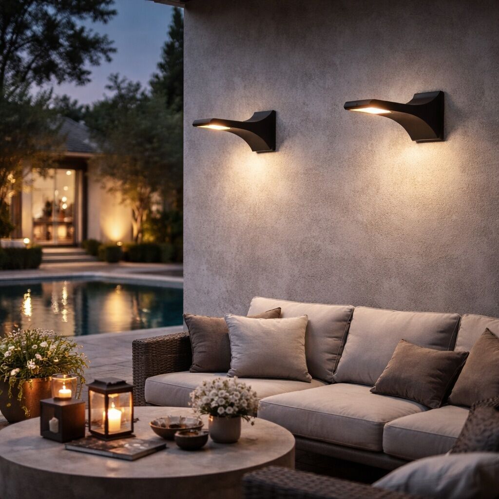 Black Ranex Faro LED outdoor wall lights lamps - lighting