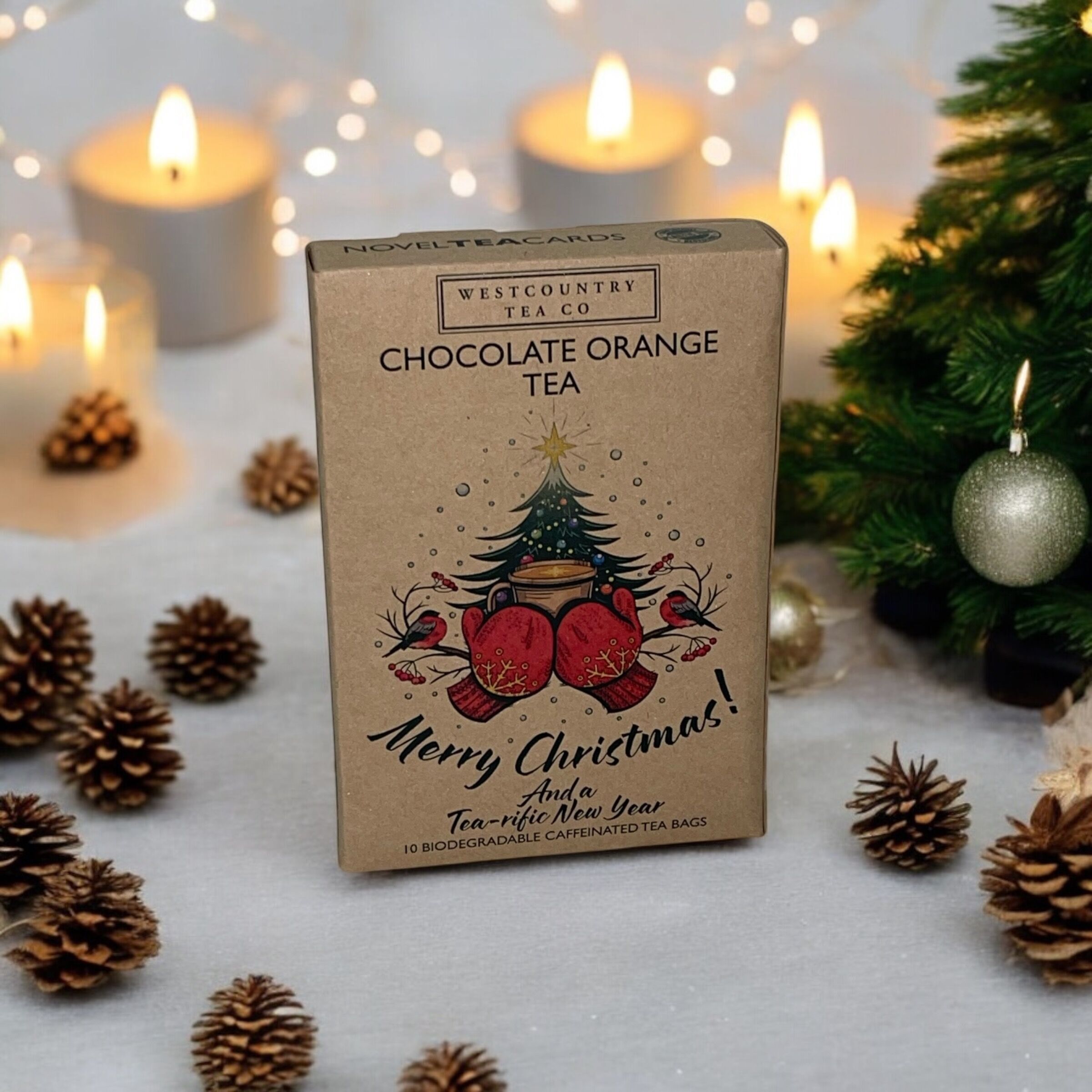 Chocolate Orange Tea Merry Christmas novelTEAcard