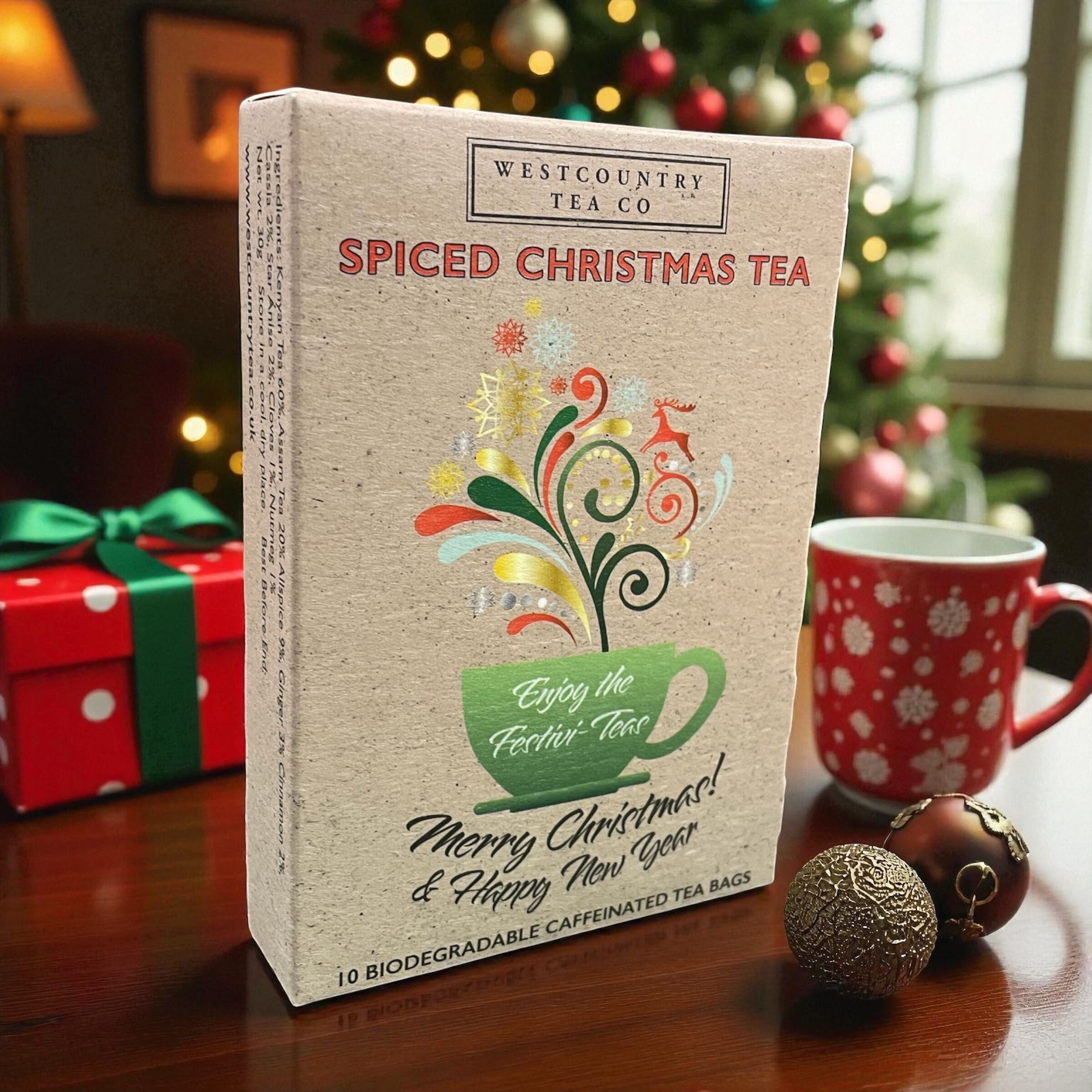 Spiced Christmas Tea Merry Christmas novelTEAcard