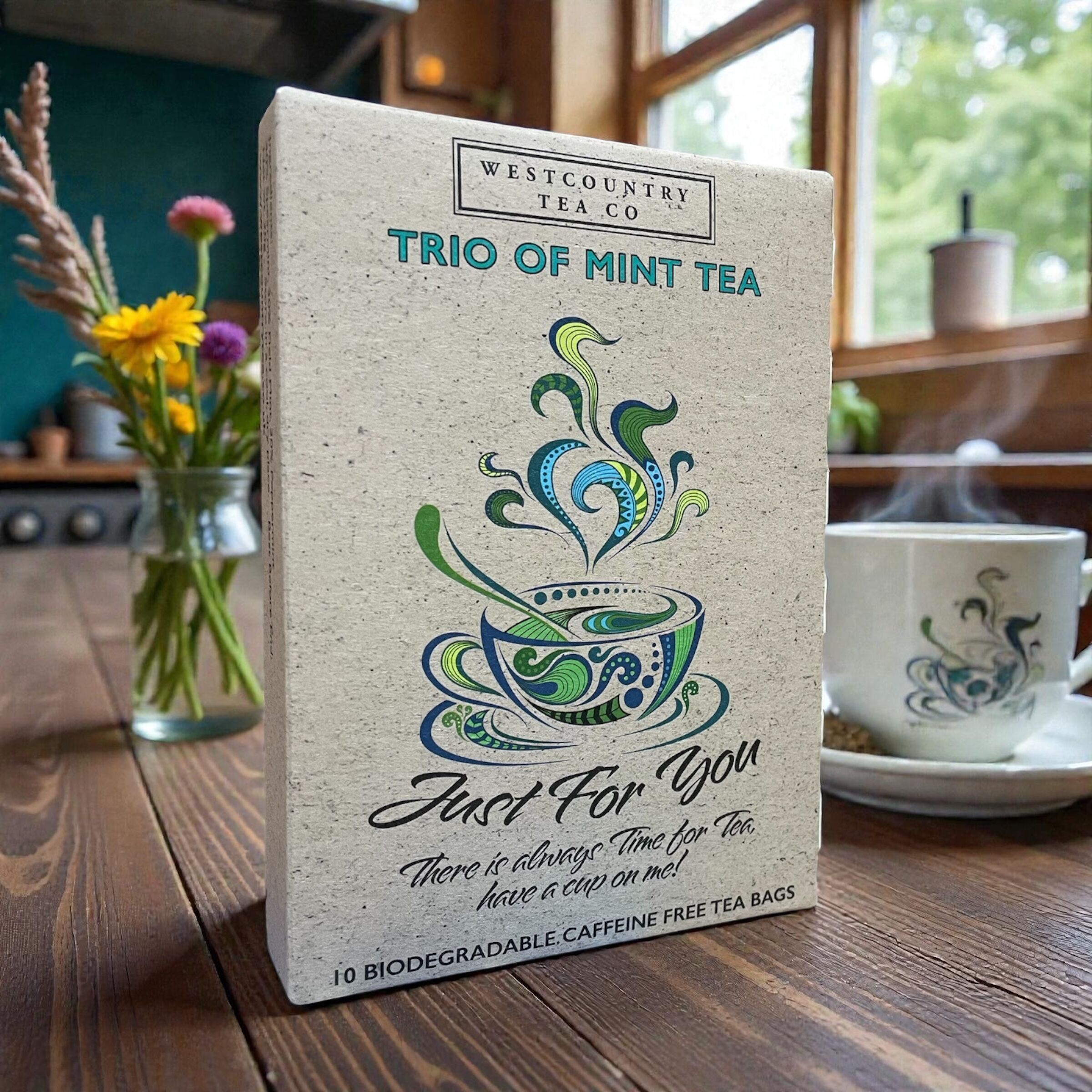 Trio of Mint Tea Just For You novelTEAcard Gift