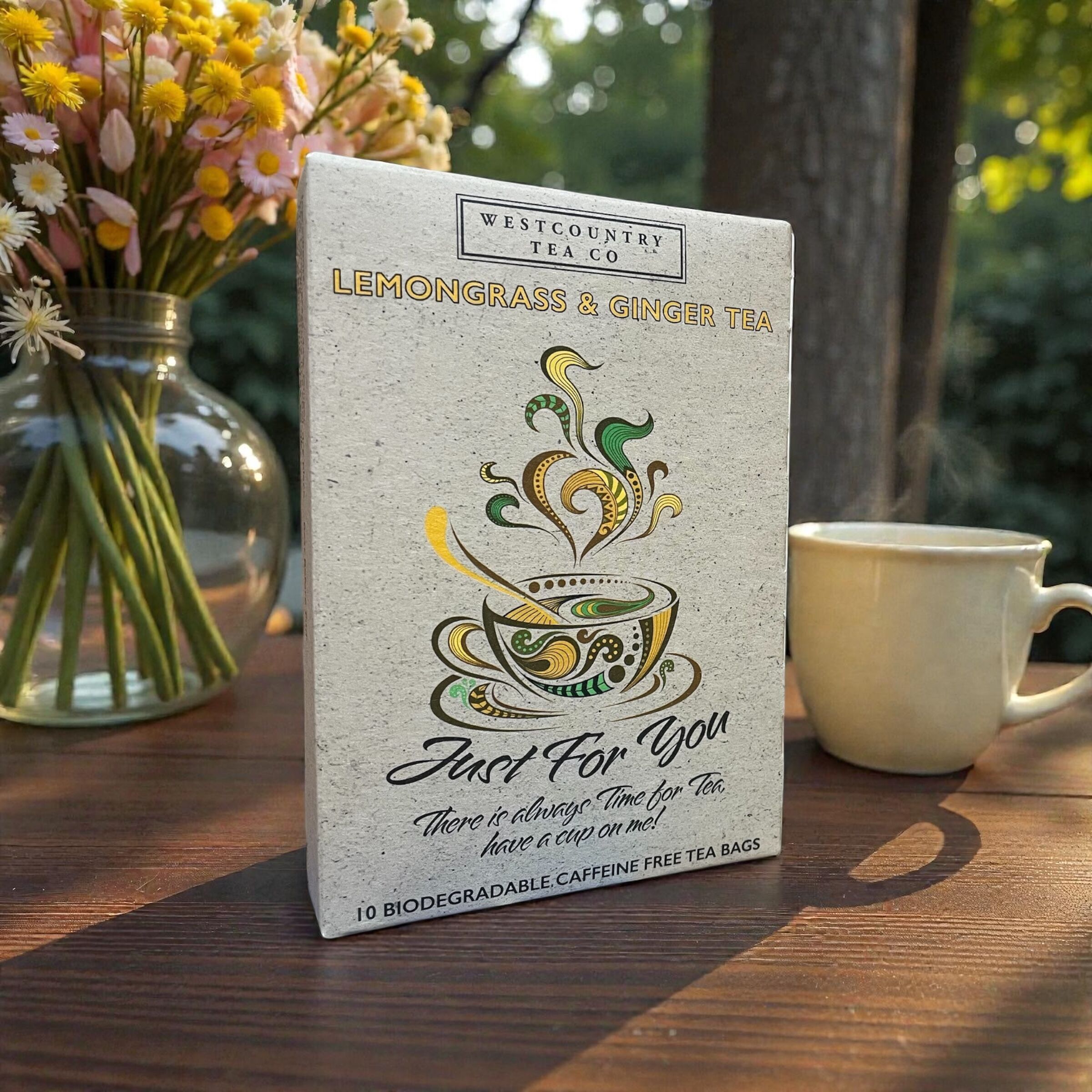 Lemongrass and Ginger Tea Just For You novelTEAcard Gift