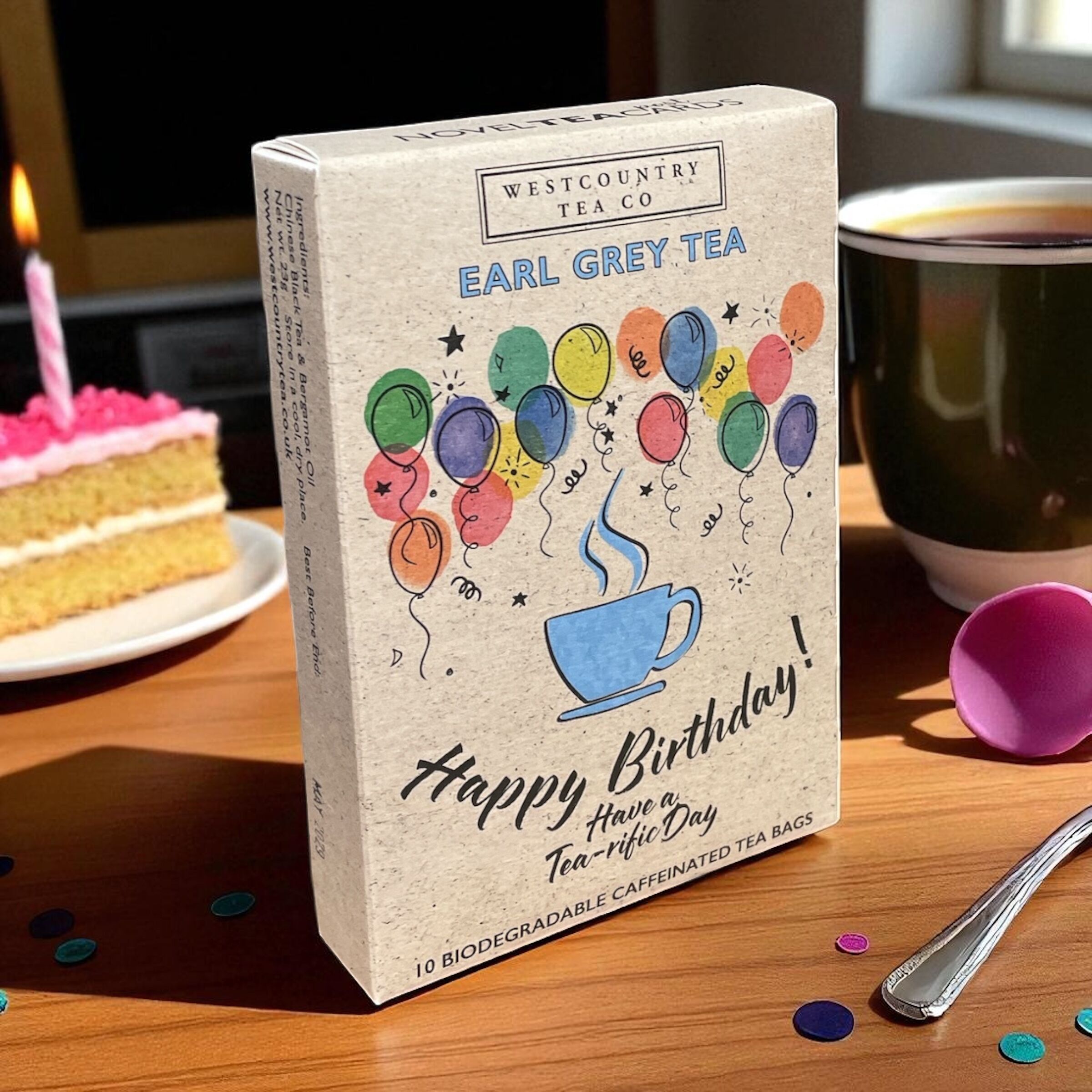 Earl Grey Tea Happy Birthday novelTEAcard