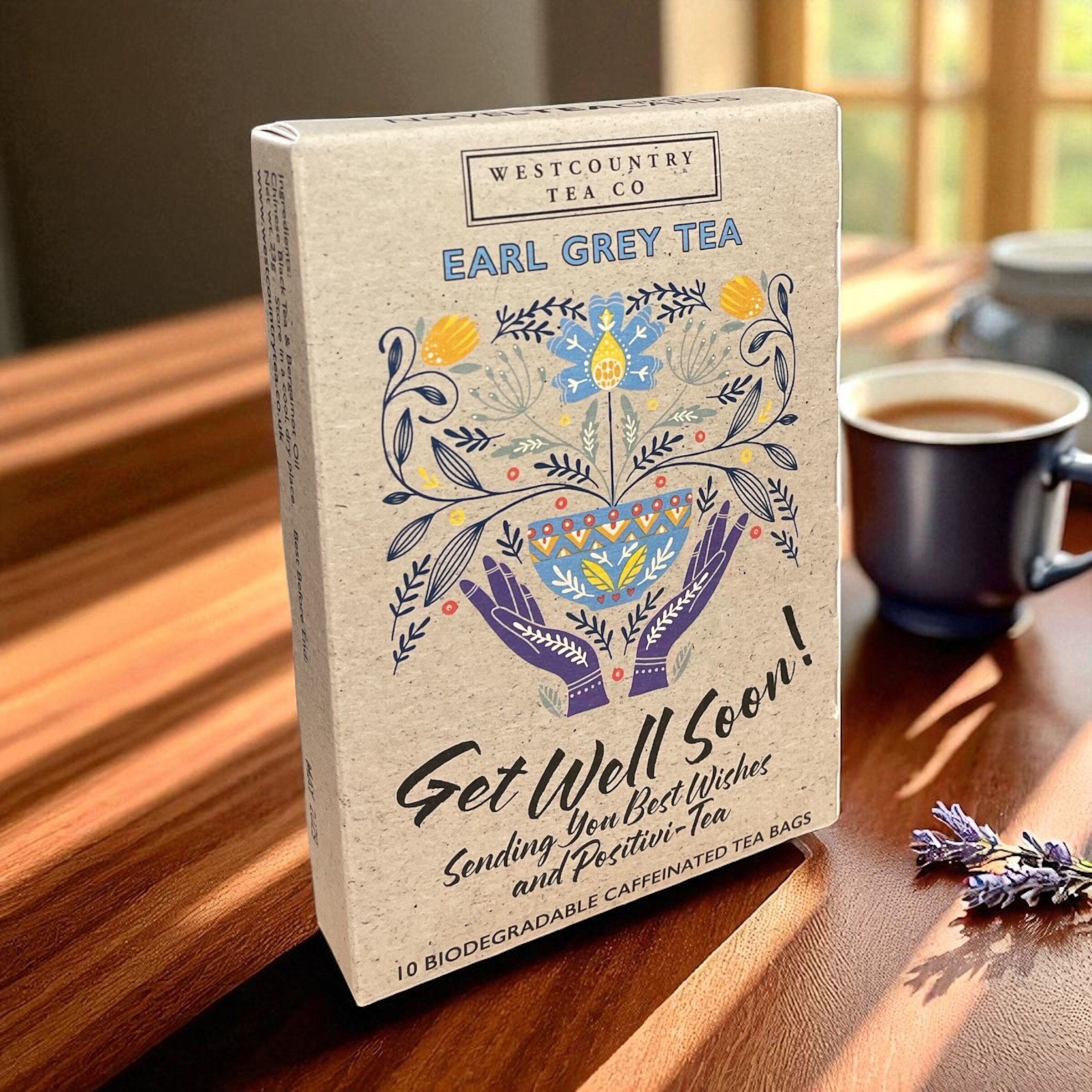 Earl Grey Tea Get Well Soon novelTEAcard
