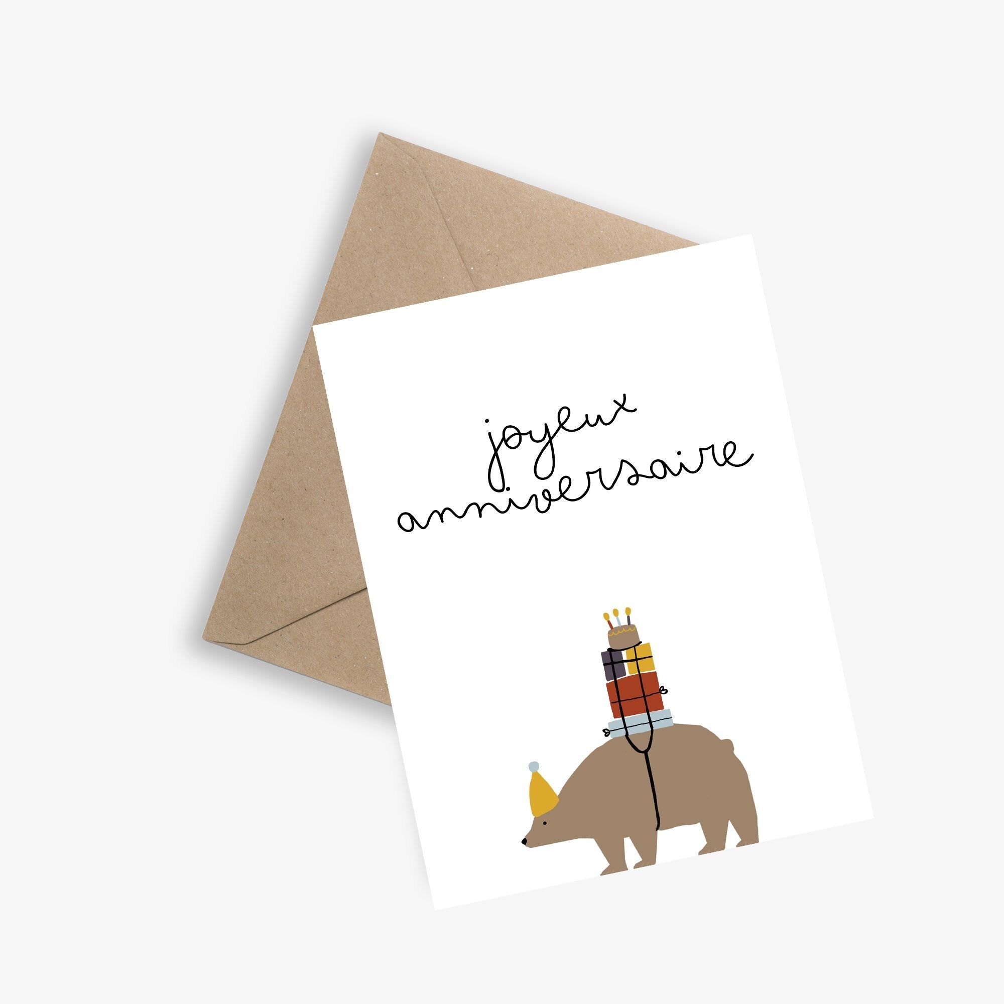 Happy Birthday (bears and gifts) - birthday card