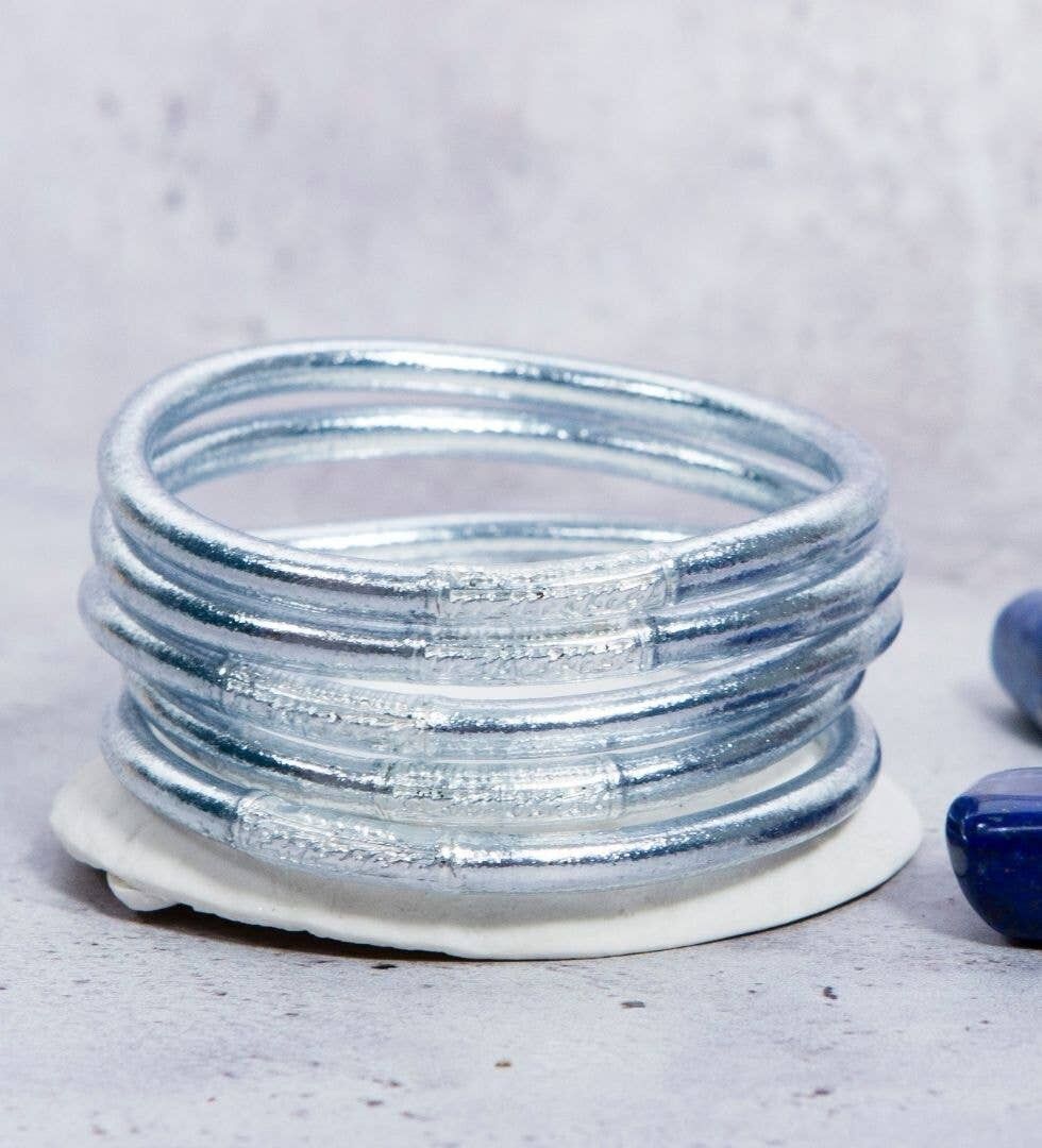 5 mm buddhistisches Armband, symbolisches Silber