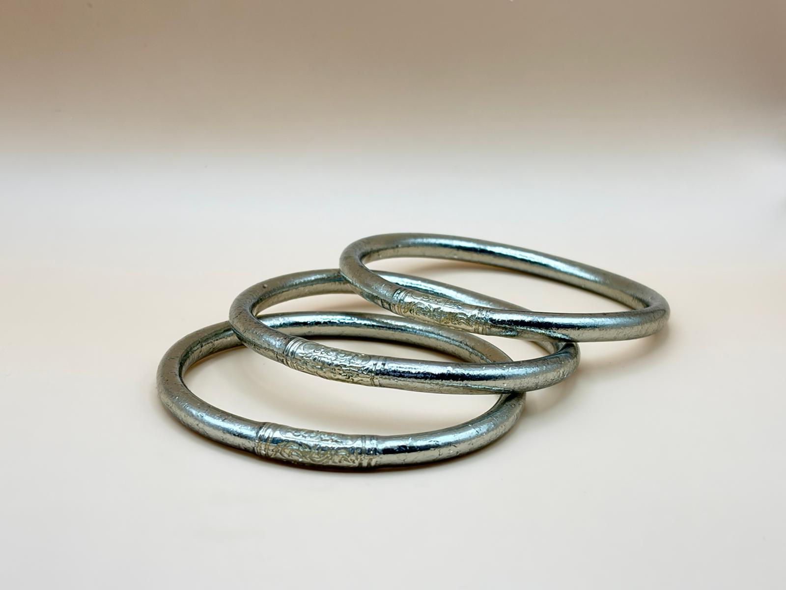 Jonc Bouddhiste 5mm Emblématique Argent Antique