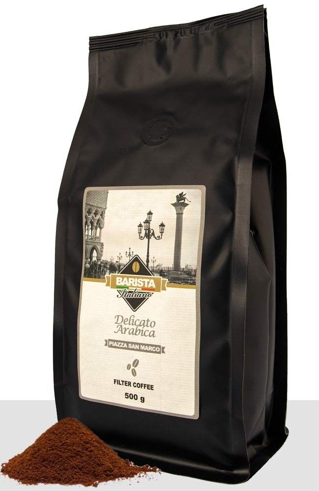 500g Caffè Macinato - Miscela di caffè Delicato Arábica BARISTA ITALIANO