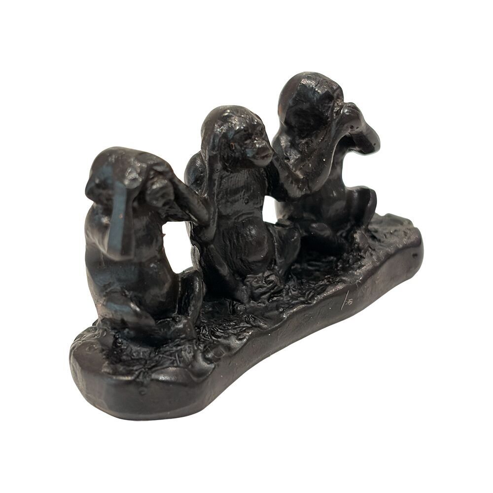Figura de madera de los Tres Monos Sabios, 5 cm