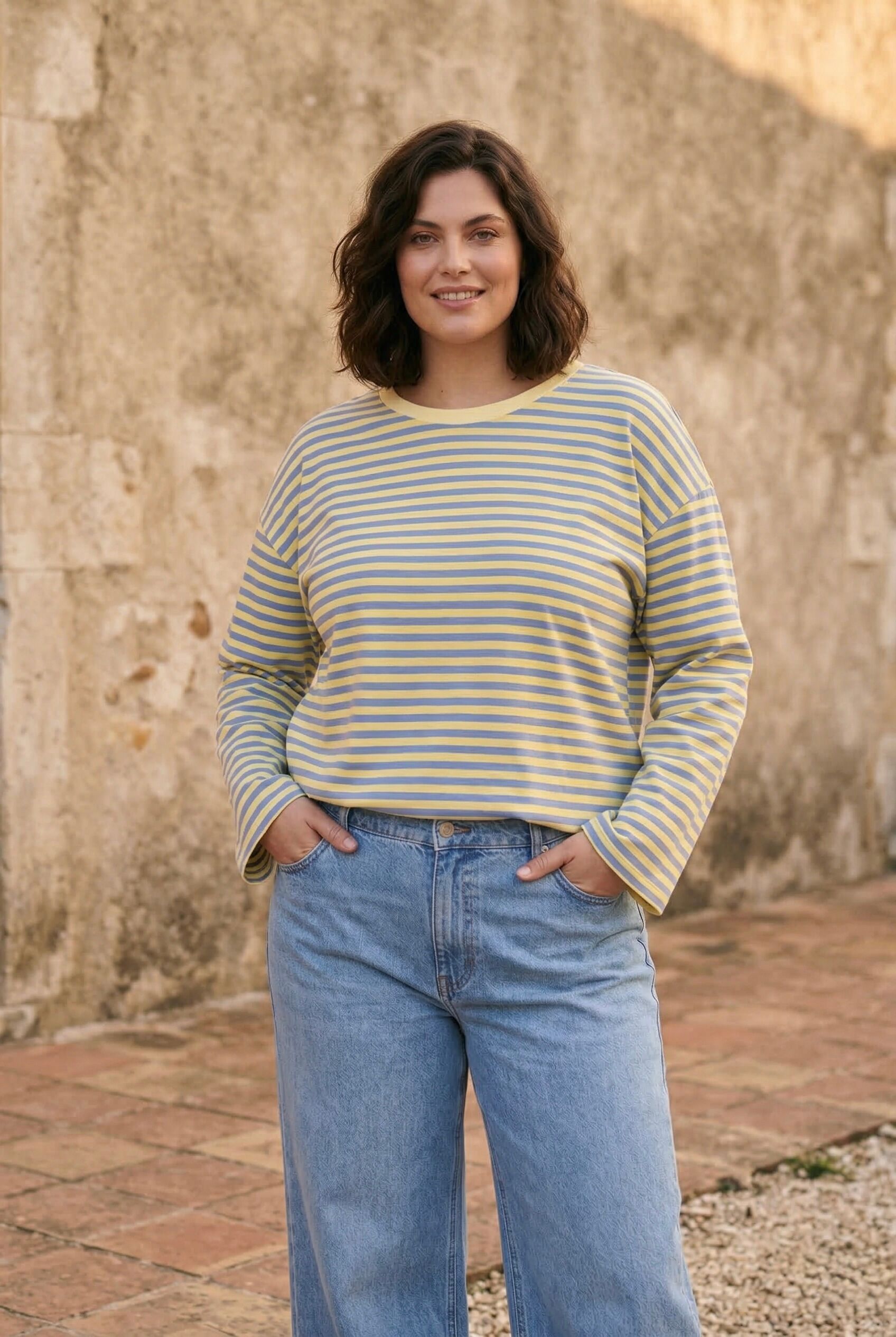 Camiseta manches longues sudadera rayos bicolores PP2602