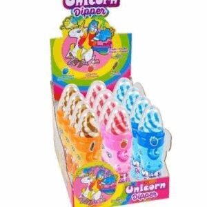 Sucettes Unicorn Dipper Funny Candy – Boîte de 12 pièces