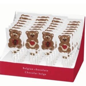 Sucette chocolat Valentin 35 g x 14 – Sweety Teddy | Teddy Hamlet
