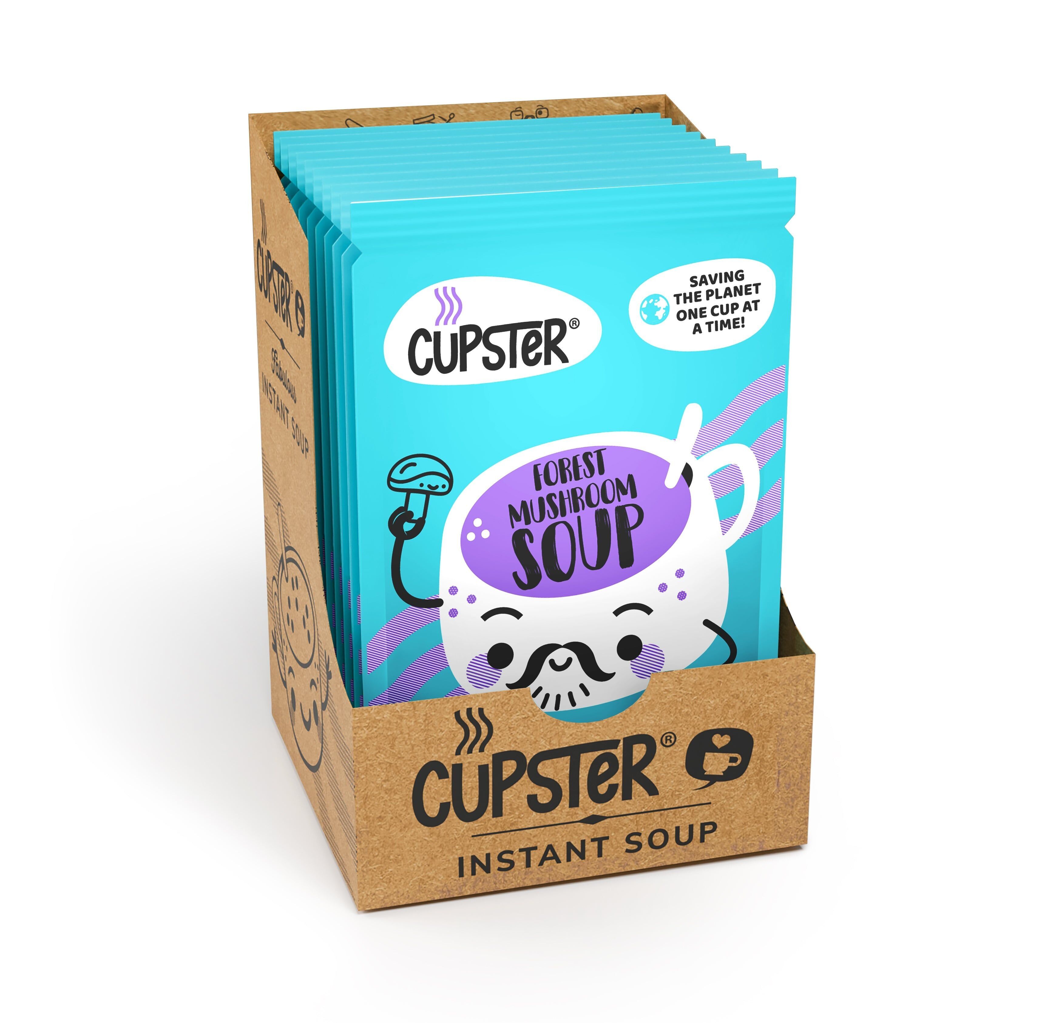 Sopa instantánea de setas del bosque Cupster, paquete de 10 (10 x 15 g)