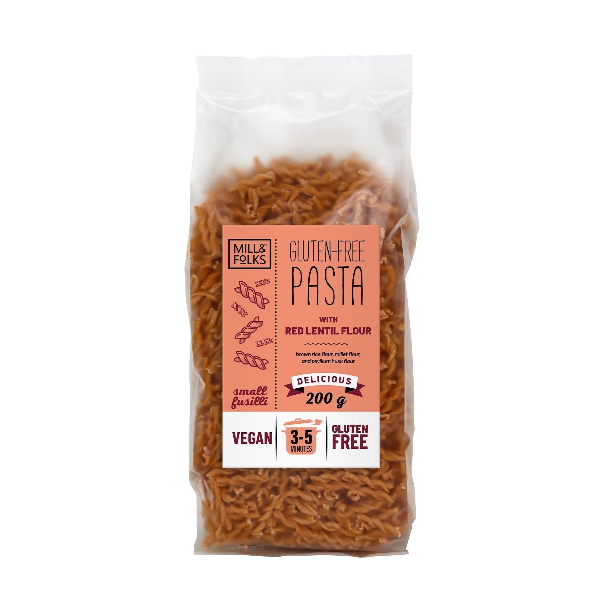 Pasta Sin Gluten Fusilli Pequeños 200g