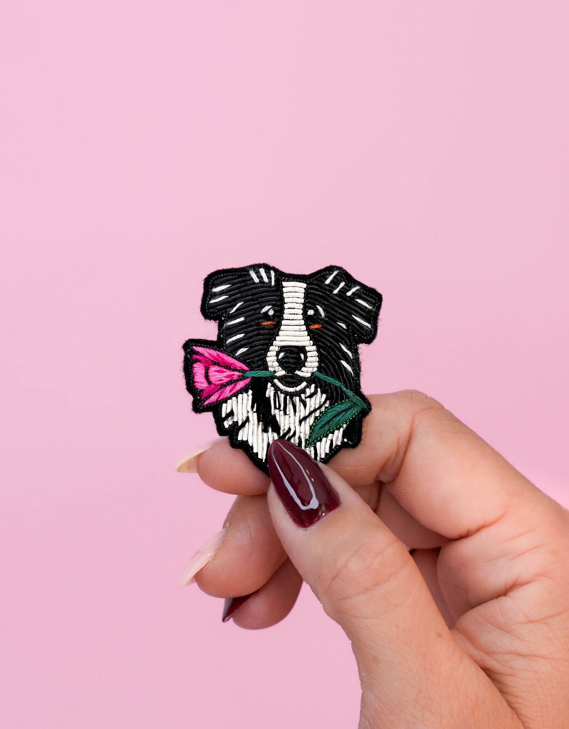 Broche Border collie