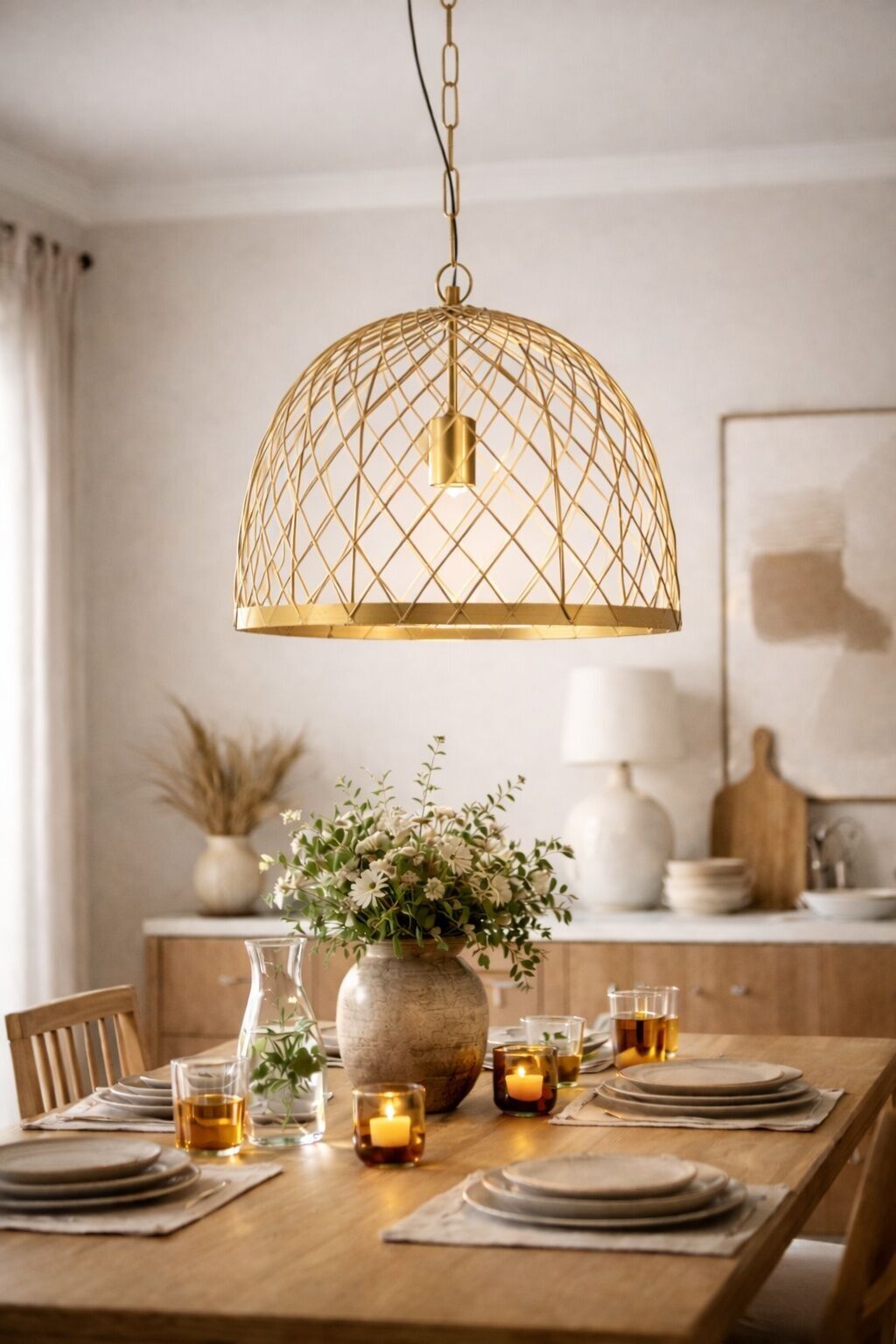 Gold metal PTMD Viva round open design pendant lamps