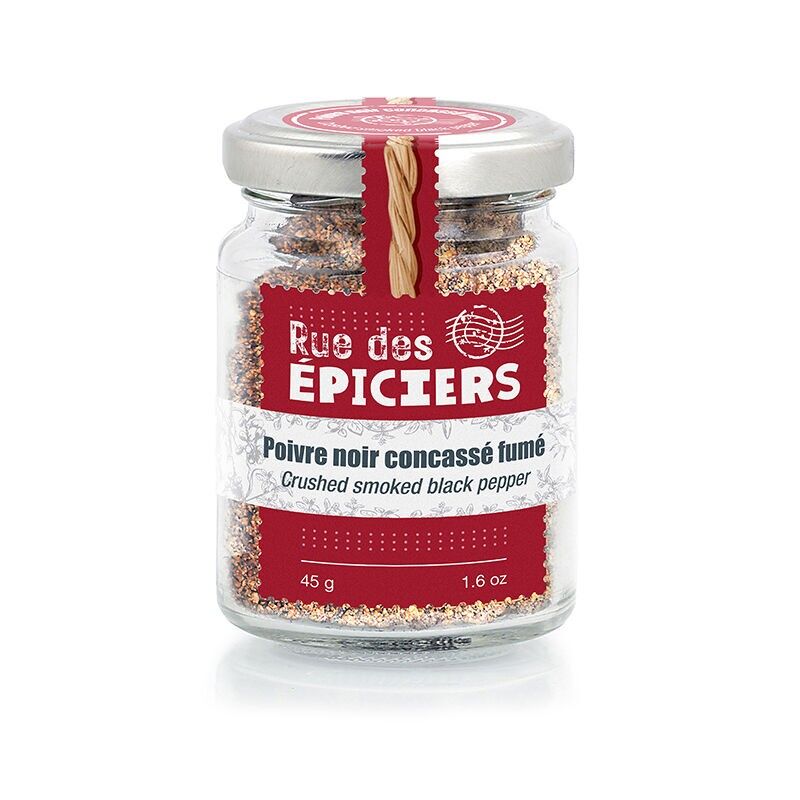 Geräucherter, zerstoßener schwarzer Pfeffer, 45 g