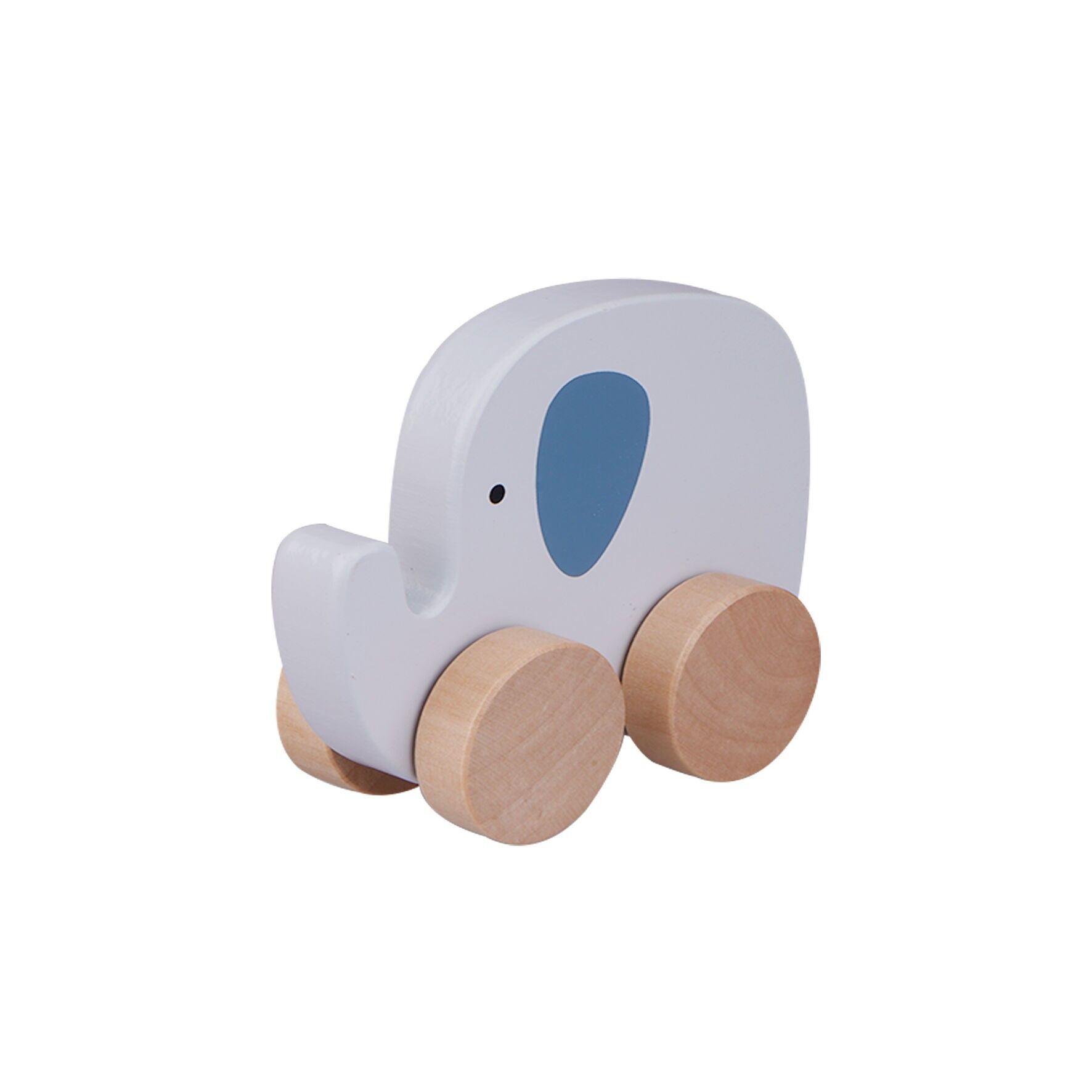 Wooden Animal On Wheels - Elephant