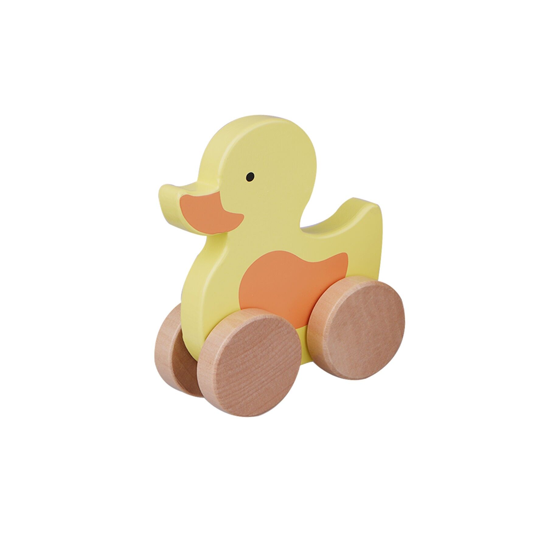 Wooden Animal On Wheels - Duck