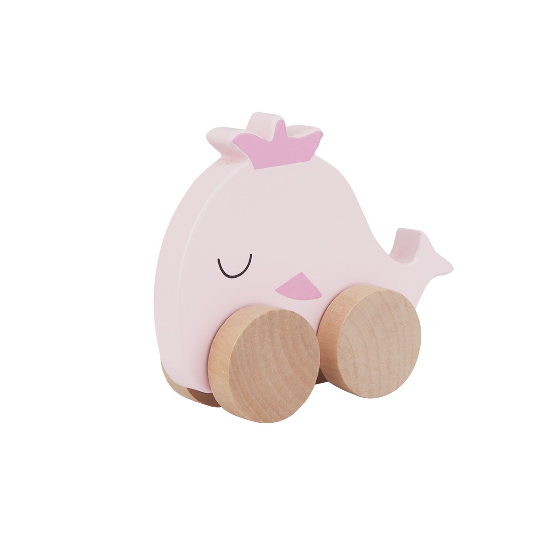 Wooden Animal On Wheels - Whale