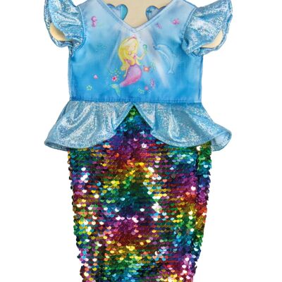 Completo per bambola "Mermaid Ava" con paillettes reversibili, gr. 28-35 cm