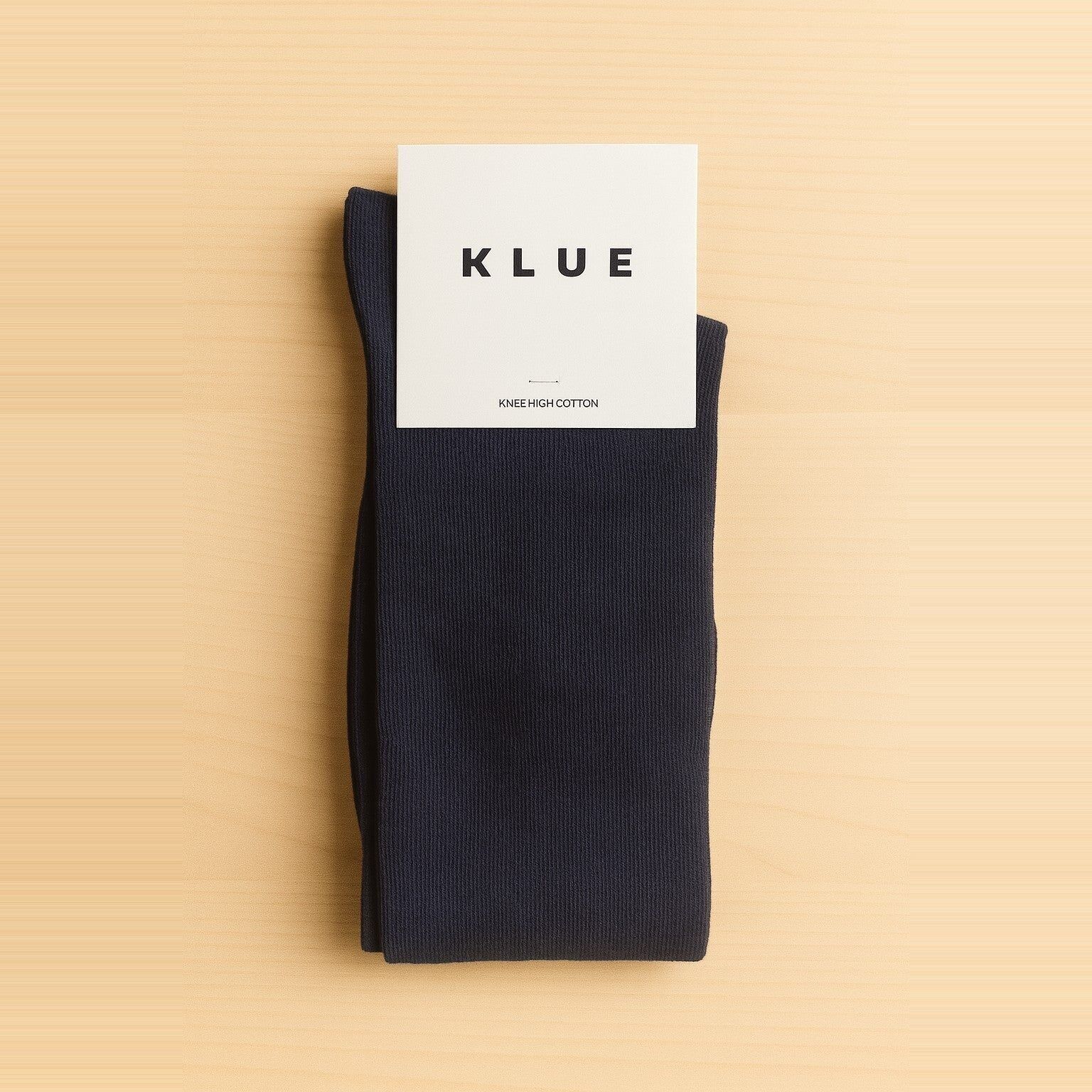 KLUE Baumwoll-Kniestrümpfe, einfarbig | Marineblau