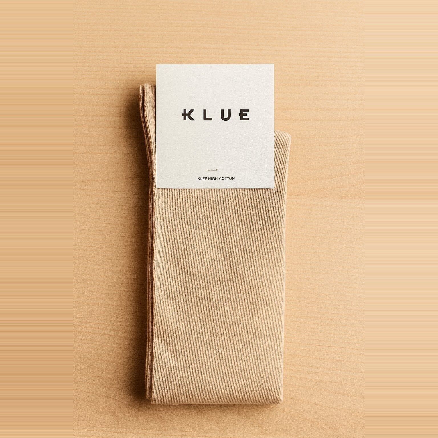 KLUE Baumwoll-Kniestrümpfe, einfarbig | BEIGE