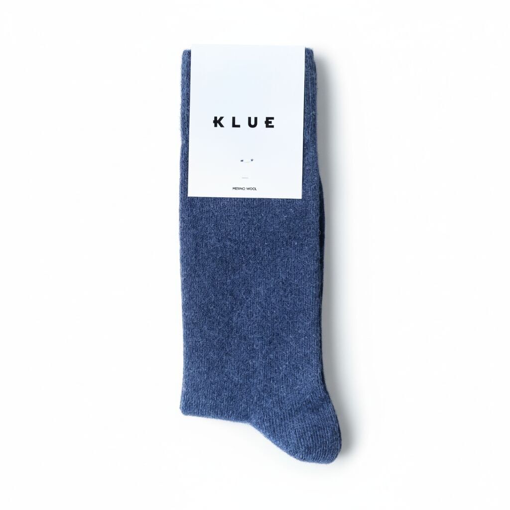 KLUE Merinowollsocken mit Streifen | Indigo