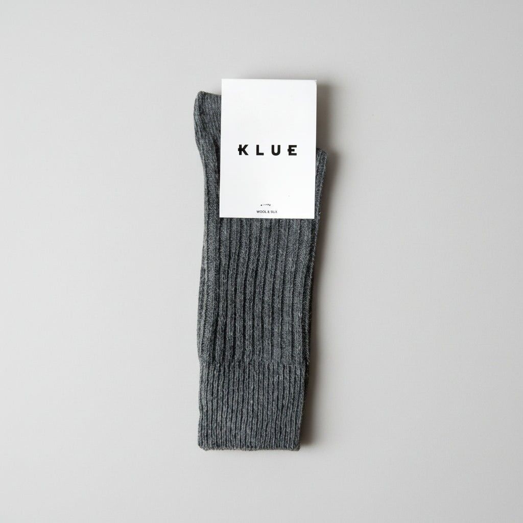 KLUE Seiden- und Wollsocken DUST STAR | Anthrazit
