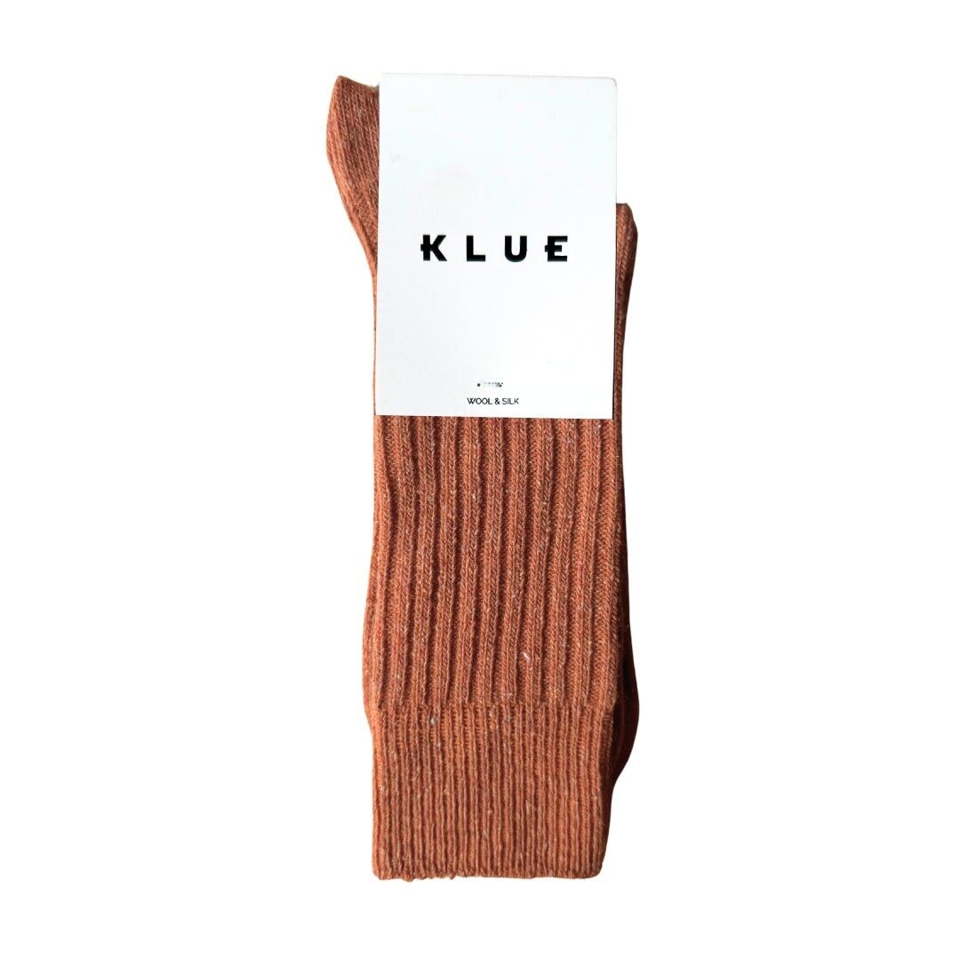 KLUE Seiden- und Wollsocken DUST STAR | Rost
