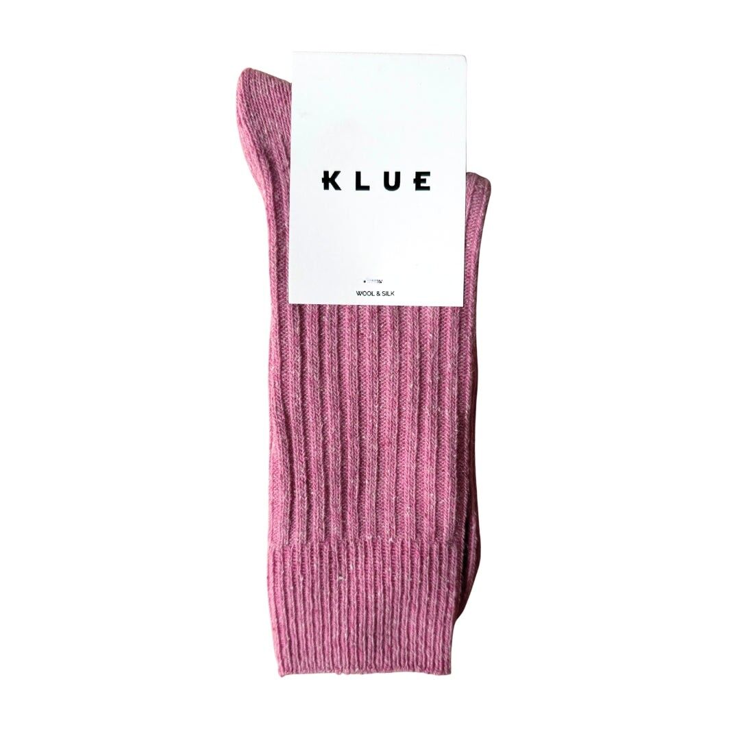 KLUE Seiden- und Wollsocken DUST STAR | Rosenholz