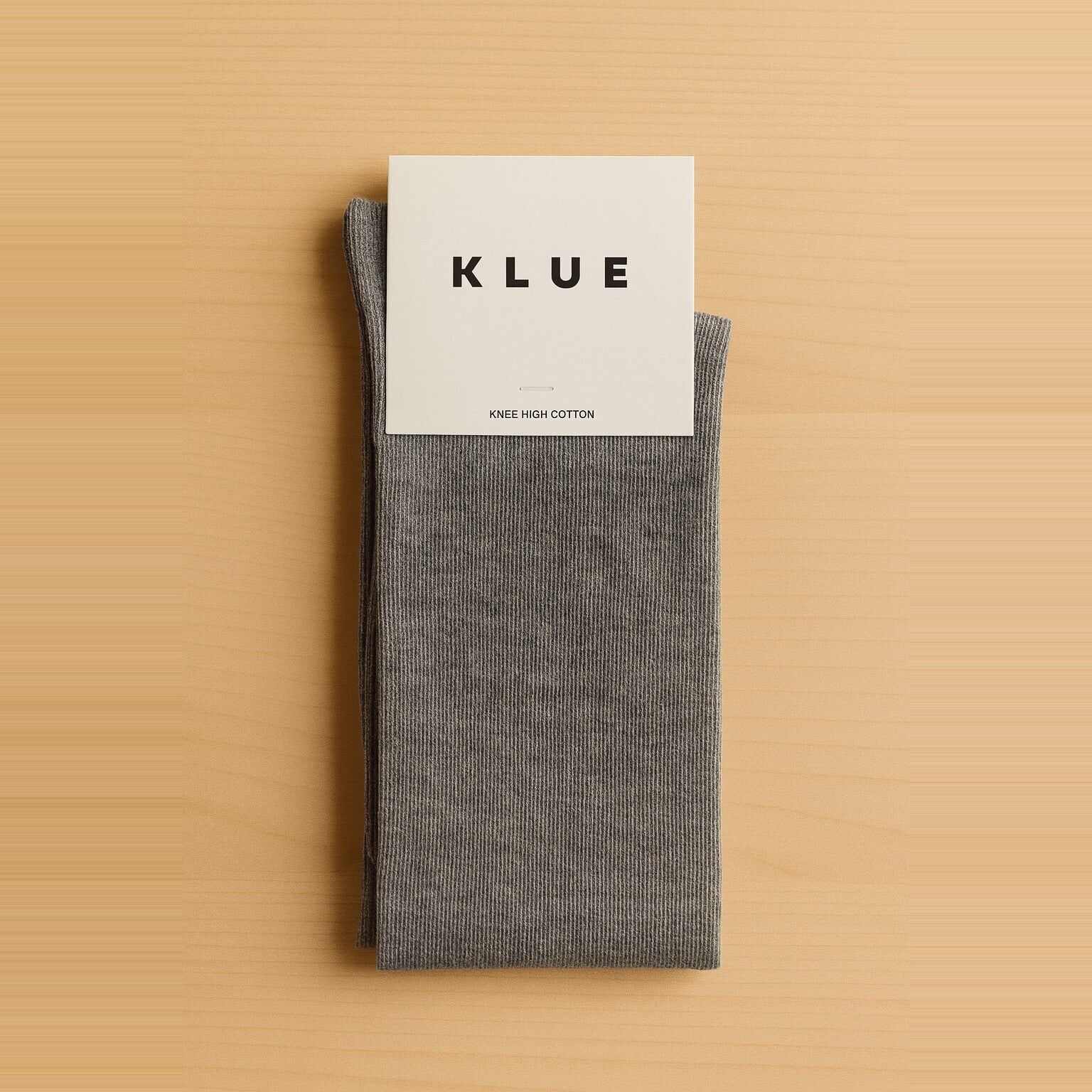 KLUE Baumwoll-Kniestrümpfe, einfarbig | GRAU