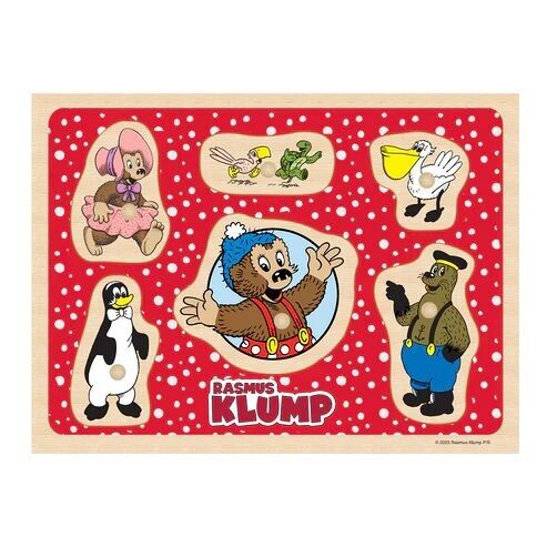 Rasmus Klump - Wooden Peg Puzzle - Friends