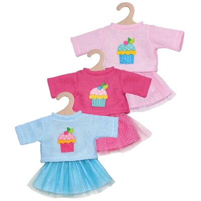 Maglia bambola e gonna in tulle "Cupcake", taglia. 35-45 cm