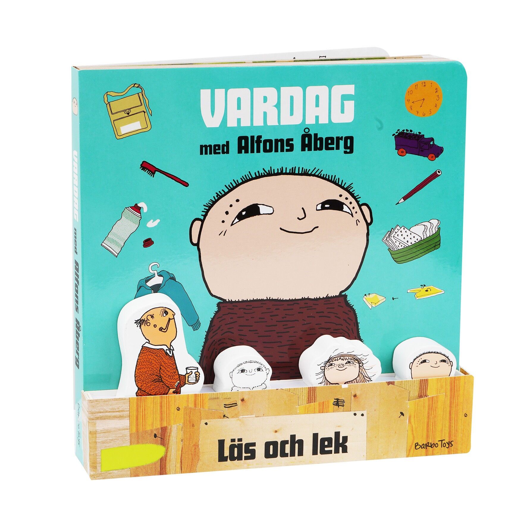 Alfons Åberg - Book With 4 Wooden Figure (SE)