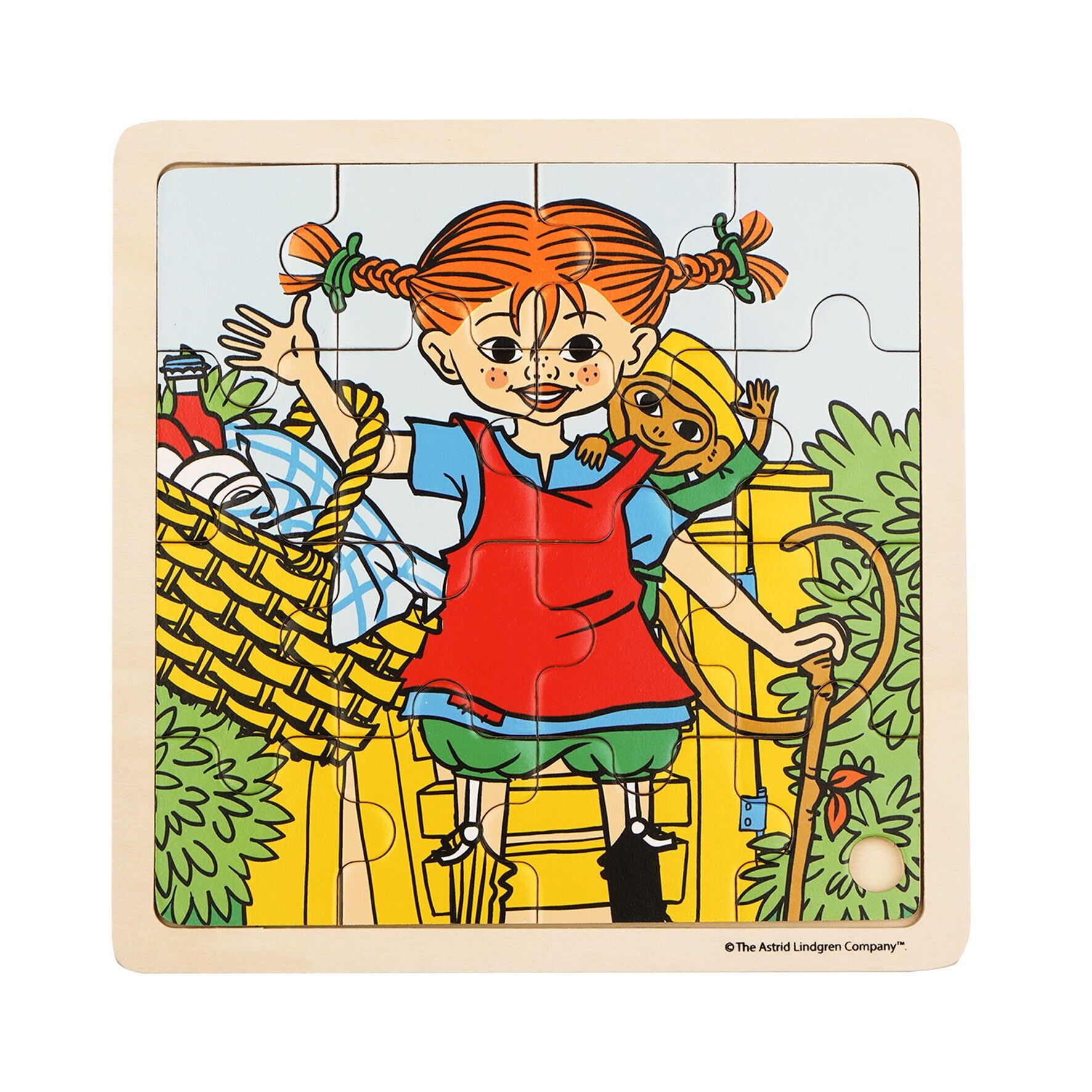Pippi - Framed Wooden Puzzle - Pippi And Mr. Nilsson
