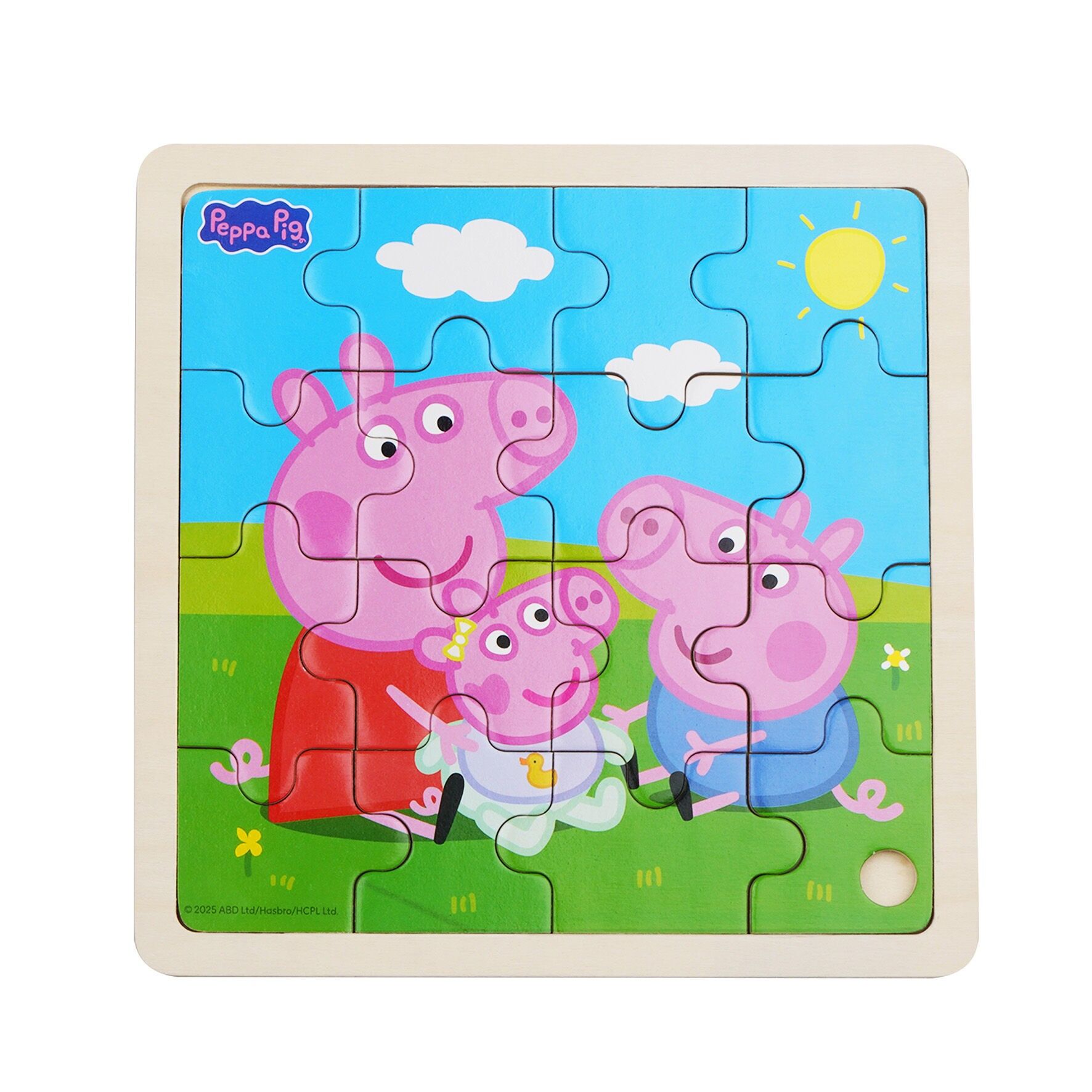 Peppa Pig - Framed Wooden Puzzle - Siblings