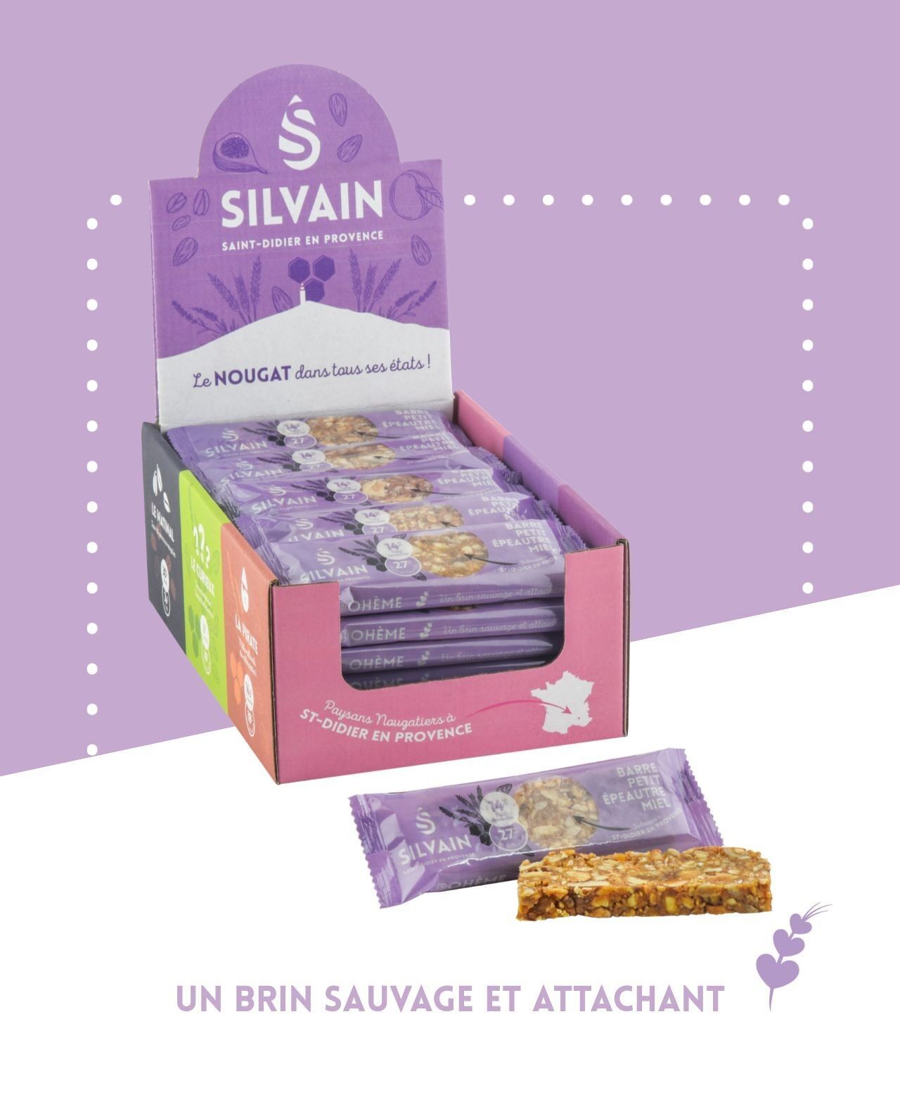 Le bohème, barre petit épeautre miel et amande 30 g