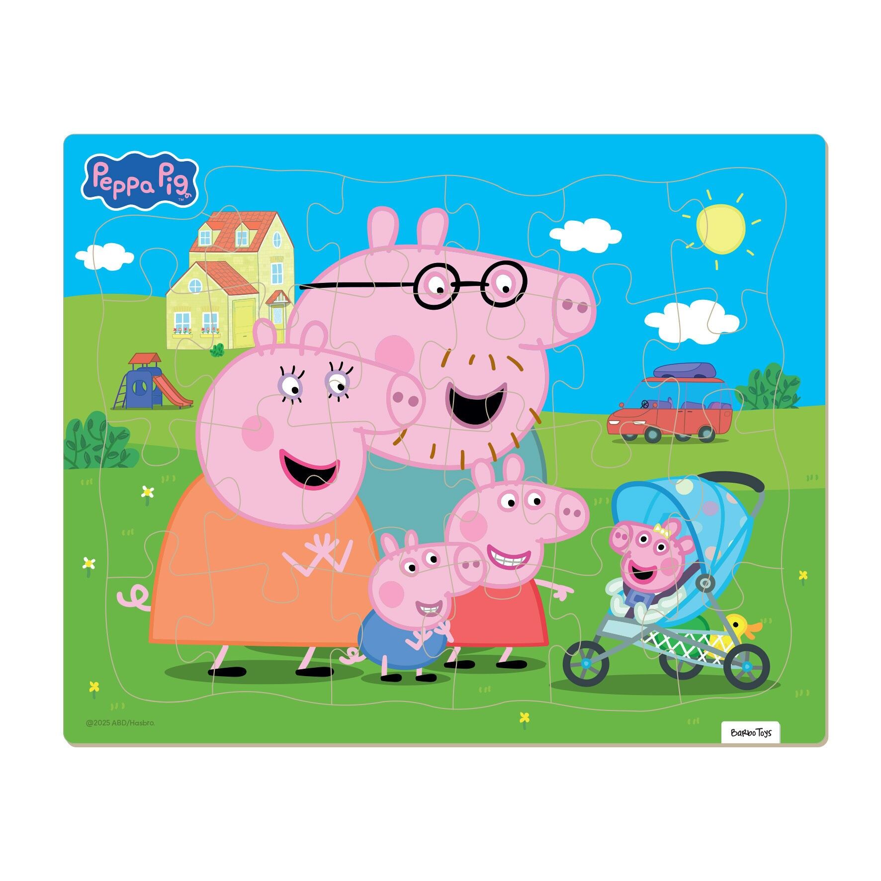 Peppa Pig - Framed Cardboard Puzzle - Family